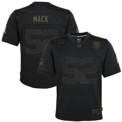 Chicago Chicago Bears #52 Khalil Mack Youth 2020 Salute to Service Game Jersey Black Youth cheap jerseys for sale - CheapJerseys.Shop