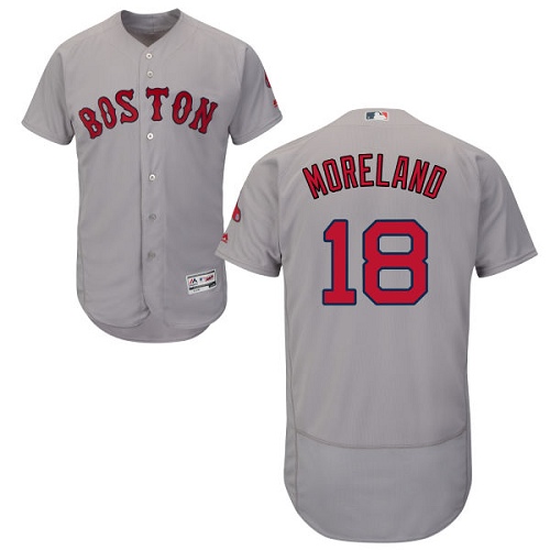 Boston Red Sox #18 Mitch Moreland Grey Flexbase Authentic Collection Stitched Jersey Men's cheap jerseys for sale - CheapJerseys.Shop