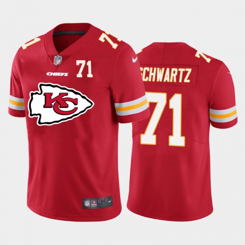 Kansas City Kansas City Chiefs #71 Mitchell Schwartz Red Men's Big Team Logo Player Vapor Limited Jersey Men's cheap jerseys for sale - CheapJerseys.Shop