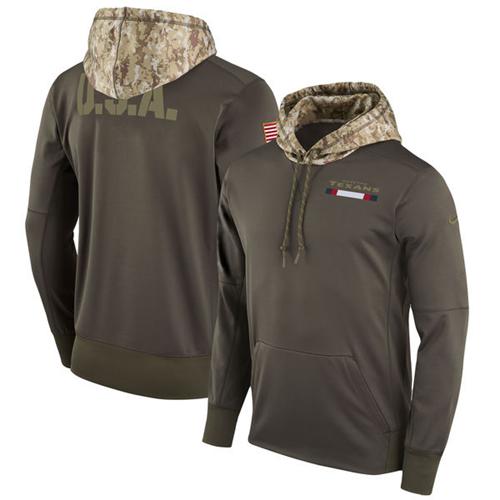 Men's Houston Texans Olive Salute To Service Sideline Therma Pullover Hoodie cheap jerseys for sale - CheapJerseys.Shop