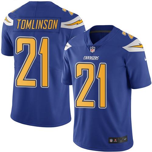 Chargers #21 LaDainian Tomlinson Electric Blue Men's Stitched Limited Rush Jersey cheap jerseys for sale - CheapJerseys.Shop