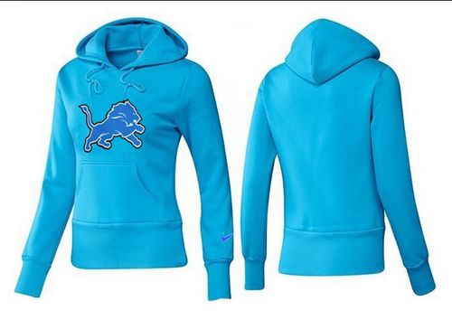 Women's Detroit Lions Logo Pullover Hoodie Light Blue cheap jerseys for sale - CheapJerseys.Shop