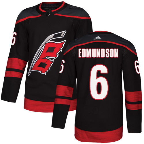 Carolina Hurricanes #6 Joel Edmundson Black Alternate Authentic Stitched Jersey Men's cheap jerseys for sale - CheapJerseys.Shop