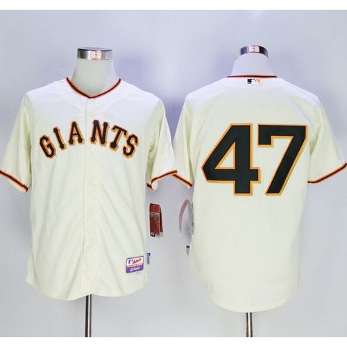 San Francisco Giants #47 Johnny Cueto Cream Cool Base Stitched Jersey Men's cheap jerseys for sale - CheapJerseys.Shop