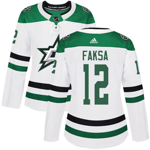 Dallas Stars #12 Radek Faksa White Road Authentic Women's Stitched Jersey Womens cheap jerseys for sale - CheapJerseys.Shop