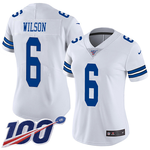 Cowboys #6 Donovan Wilson White Women's Stitched 100th Season Vapor Untouchable Limited Jersey cheap jerseys for sale - CheapJerseys.Shop