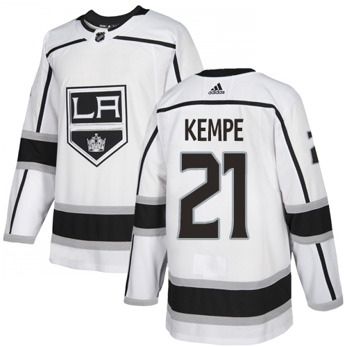 Los Angeles Kings #21 Mario Kempe White Road Authentic Stitched Jersey Men's cheap jerseys for sale - CheapJerseys.Shop