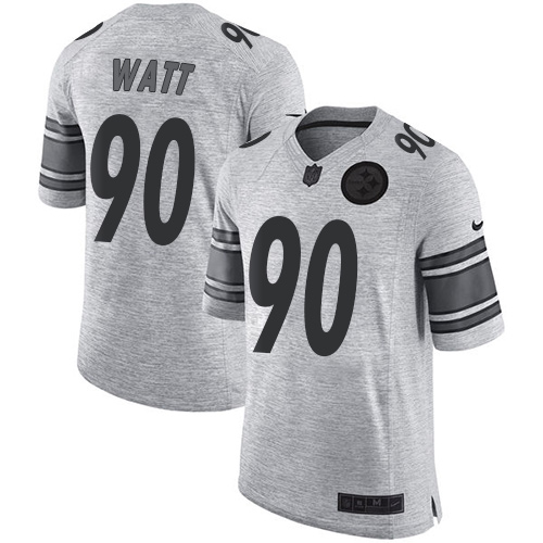 Steelers #90 T. J. Watt Gray Men's Stitched Limited Gridiron Gray II Jersey cheap jerseys for sale - CheapJerseys.Shop
