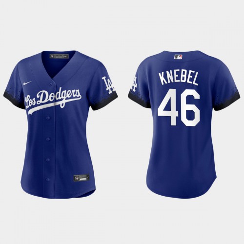 Los Angeles Los Angeles Dodgers #46 Corey Knebel Women's 2021 City Connect Jersey Royal Womens cheap jerseys for sale - CheapJerseys.Shop