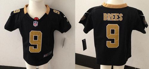 Toddler Saints #9 Drew Brees Black Team Color Stitched Elite Jersey cheap jerseys for sale - CheapJerseys.Shop