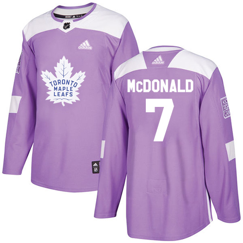 Maple Toronto Maple Leafs #7 Lanny McDonald Purple Authentic Fights Cancer Stitched Jersey Men's cheap jerseys for sale - CheapJerseys.Shop