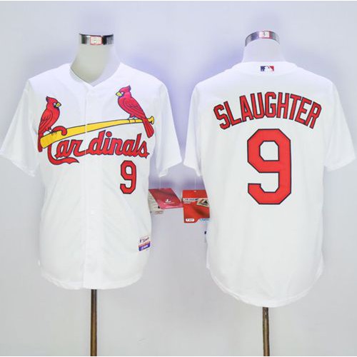 St.Louis Cardinals #9 Enos Slaughter White Cool Base Stitched Jersey Men's cheap jerseys for sale - CheapJerseys.Shop