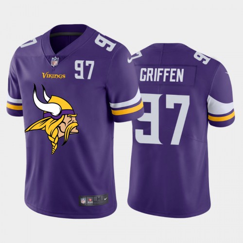 Minnesota Minnesota Vikings #97 Everson Griffen Purple Men's Big Team Logo Player Vapor Limited Jersey Men's cheap jerseys for sale - CheapJerseys.Shop