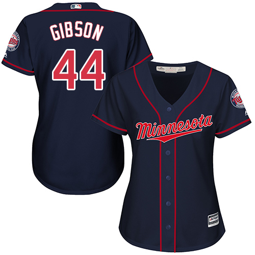 Minnesota Twins #44 Kyle Gibson Navy Blue Alternate Women's Stitched Jersey Womens cheap jerseys for sale - CheapJerseys.Shop