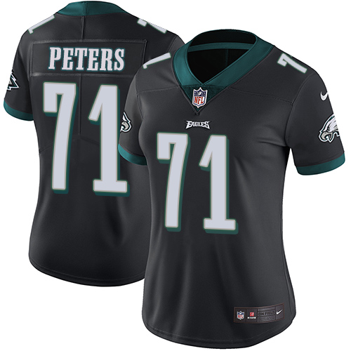 Philadelphia Eagles #71 Jason Peters Black Alternate Women's Stitched Vapor Untouchable Limited Jersey Womens cheap jerseys for sale - CheapJerseys.Shop