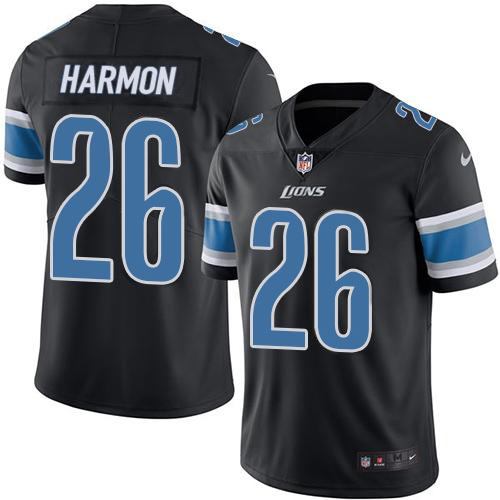Detroit Lions #26 Duron Harmon Black Men's Stitched Limited Rush Jersey Men's cheap jerseys for sale - CheapJerseys.Shop