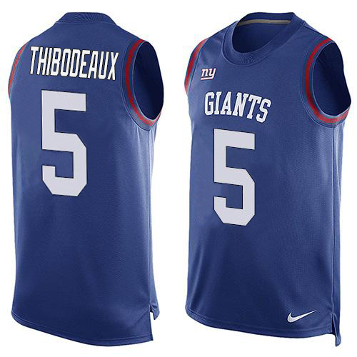 Giants #5 Kayvon Thibodeaux Royal Blue Team Color Men's Stitched Limited Tank Top Jersey cheap jerseys for sale - CheapJerseys.Shop