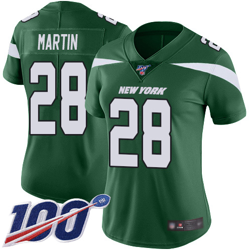 Jets #28 Curtis Martin Green Team Color Women's Stitched 100th Season Vapor Limited Jersey cheap jerseys for sale - CheapJerseys.Shop