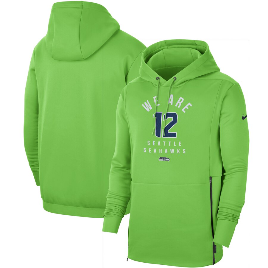 Seattle Seahawks Sideline Local Performance Pullover Hoodie Neon Green cheap jerseys for sale - CheapJerseys.Shop