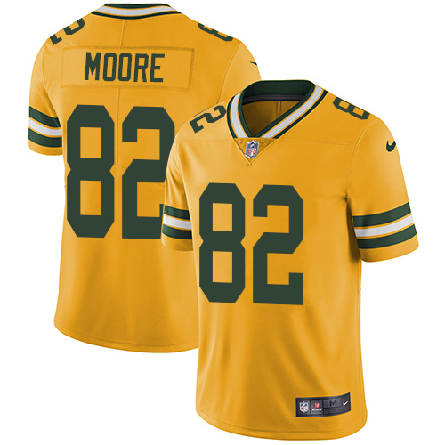 Green Bay Packers #82 J'Mon Moore Yellow Men's Stitched Limited Rush Jersey Men's cheap jerseys for sale - CheapJerseys.Shop