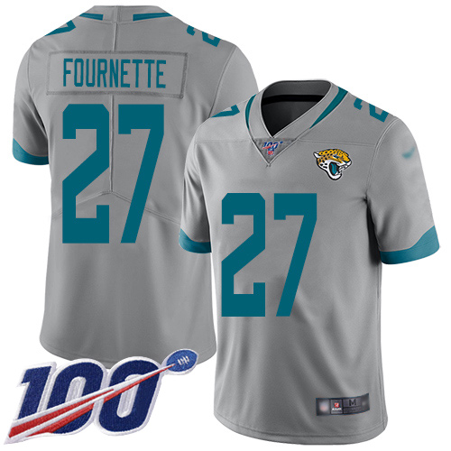 Jaguars #27 Leonard Fournette Silver Men's Stitched Limited Inverted Legend 100th Season Jersey cheap jerseys for sale - CheapJerseys.Shop
