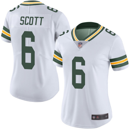Green Bay Packers #6 JK Scott White Women's Stitched Vapor Untouchable Limited Jersey Womens cheap jerseys for sale - CheapJerseys.Shop