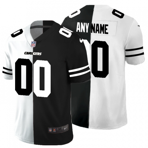 Los Angeles Chargers Custom Men's Black V White Peace Split Vapor Untouchable Limited Jersey cheap jerseys for sale - CheapJerseys.Shop