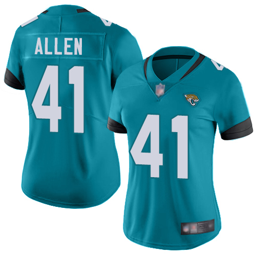 Jaguars #41 Josh Allen Teal Green Alternate Women's Stitched Vapor Untouchable Limited Jersey cheap jerseys for sale - CheapJerseys.Shop
