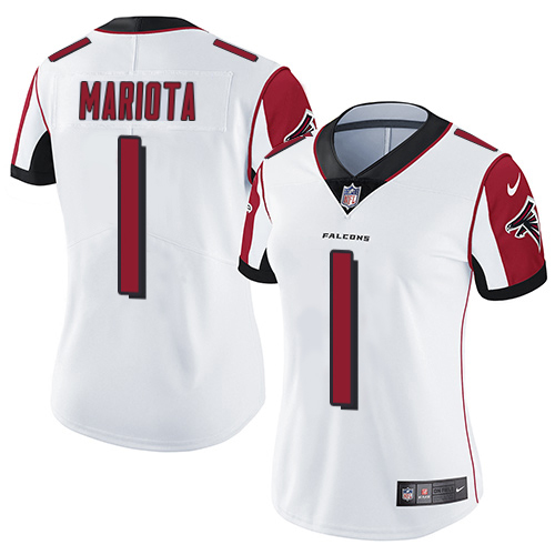 Falcons #1 Marcus Mariota White Stitched Women's Vapor Untouchable Limited Jersey cheap jerseys for sale - CheapJerseys.Shop