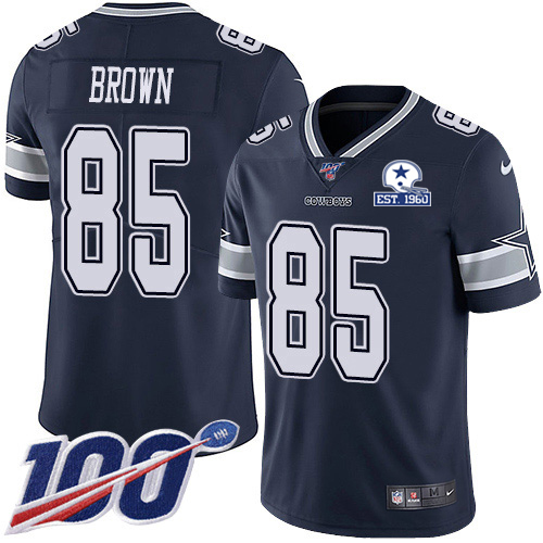 Dallas Cowboys #85 Noah Brown Navy Blue Team Color Men's Stitched With Established In 1960 Patch 100th Season Vapor Untouchable Limited Jersey Men cheap jerseys for sale - CheapJerseys.Shop