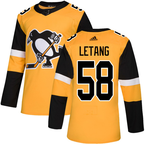 Pittsburgh Penguins #58 Kris Letang Gold Alternate Authentic Stitched Youth Jersey Youth cheap jerseys for sale - CheapJerseys.Shop