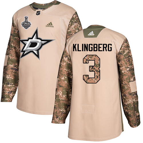Dallas Stars #3 John Klingberg Camo Authentic 2017 Veterans Day 2020 Stanley Cup Final Stitched Jersey Men's cheap jerseys for sale - CheapJerseys.Shop