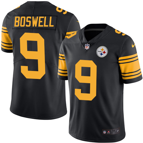 Pittsburgh Steelers #9 Chris Boswell Black Youth Stitched Limited Rush Jersey Youth cheap jerseys for sale - CheapJerseys.Shop