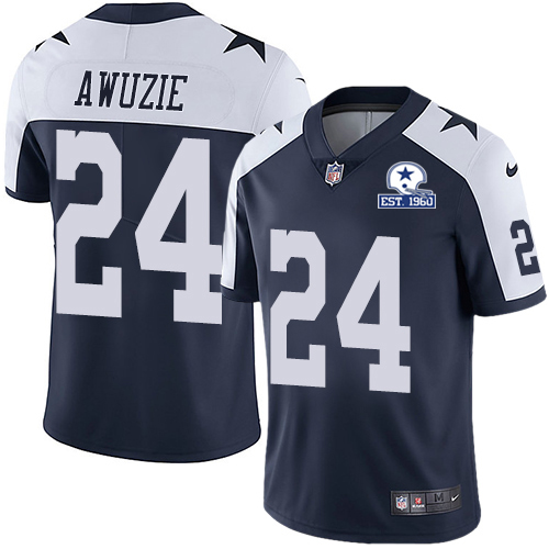 Dallas Cowboys #24 Chidobe Awuzie Navy Blue Thanksgiving Men's Stitched With Established In 1960 Patch Vapor Untouchable Limited Throwback Jersey cheap jerseys for sale - CheapJerseys.Shop
