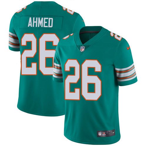 Miami Dolphins #26 Salvon Ahmed Aqua Green Alternate Men's Stitched Vapor Untouchable Limited Jersey Men's cheap jerseys for sale - CheapJerseys.Shop