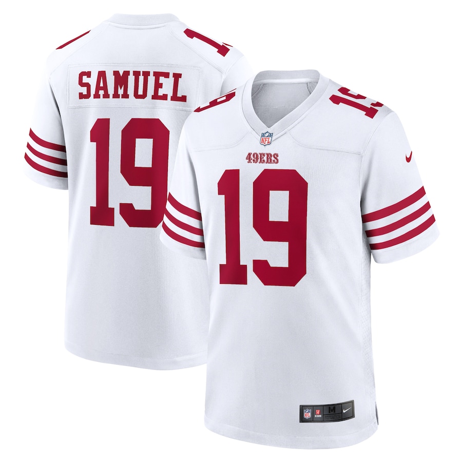 San Francisco 49ers #19 Deebo Samuel Men's 2022 Player Game Jersey - White cheap jerseys for sale - CheapJerseys.Shop