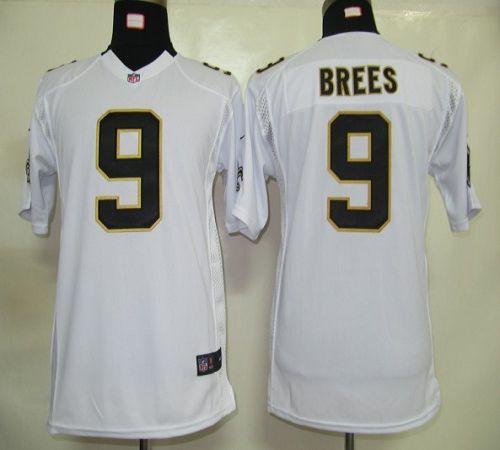 Saints #9 Drew Brees White Youth Stitched Elite Jersey cheap jerseys for sale - CheapJerseys.Shop