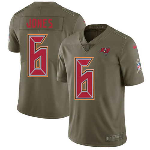 Buccaneers #6 Julio Jones Olive Men's Stitched Limited 2017 Salute To Service Jersey cheap jerseys for sale - CheapJerseys.Shop