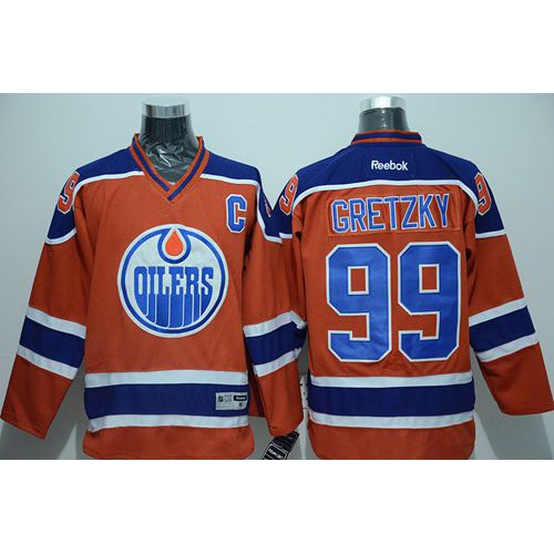 Edmonton Oilers #99 Wayne Gretzky Orange CCM Throwback Stitched Jersey Men's cheap jerseys for sale - CheapJerseys.Shop