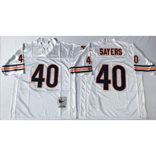 Mitchell&Ness Chicago Bears #40 Gale Sayers White Small No. Throwback Stitched Jersey Men's cheap jerseys for sale - CheapJerseys.Shop