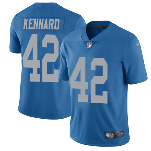 Detroit Lions #42 Devon Kennard Blue Throwback Men's Stitched Vapor Untouchable Limited Jersey Men's cheap jerseys for sale - CheapJerseys.Shop