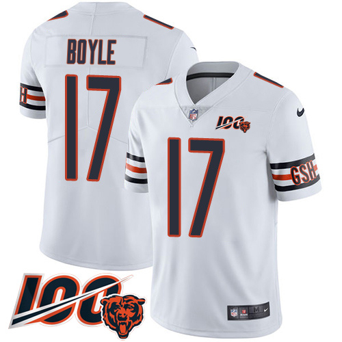 Bears #17 Tim Boyle White Alternate Youth Stitched Vapor Untouchable Limited 100th Season Jersey cheap jerseys for sale - CheapJerseys.Shop