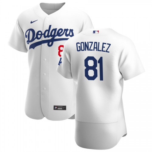 Los Angeles Los Angeles Dodgers #81 Victor Gonzalez Men's White Home 2020 Authentic Player Jersey Men's cheap jerseys for sale - CheapJerseys.Shop