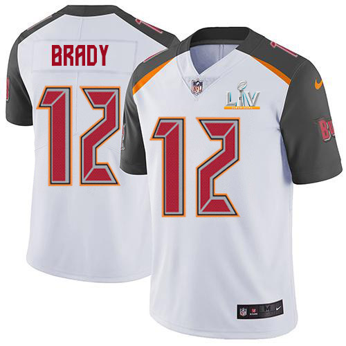 Buccaneers #12 Tom Brady White Youth Super Bowl LV Bound Stitched Vapor Untouchable Limited Jersey cheap jerseys for sale - CheapJerseys.Shop