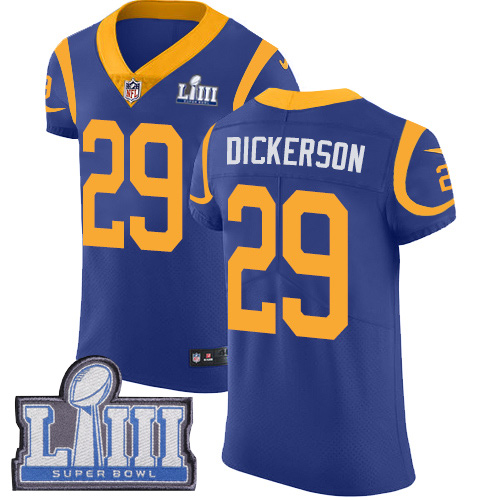 Rams #29 Eric Dickerson Royal Blue Alternate Super Bowl LIII Bound Men's Stitched Vapor Untouchable Elite Jersey cheap jerseys for sale - CheapJerseys.Shop