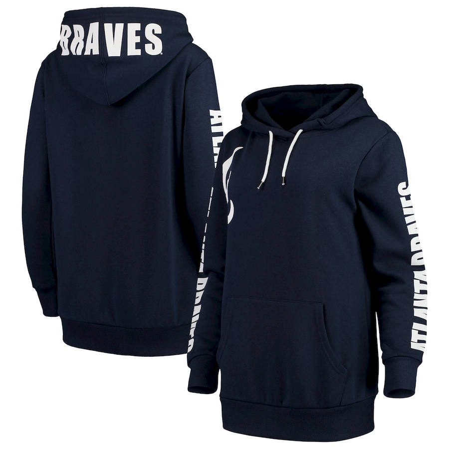 Atlanta Braves G-III 4Her By Carl Banks Women's 12th Inning Pullover Hoodie Navy cheap jerseys for sale - CheapJerseys.Shop