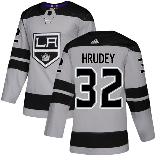 Los Angeles Kings #32 Kelly Hrudey Gray Alternate Authentic Stitched Jersey Men's cheap jerseys for sale - CheapJerseys.Shop