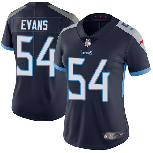 Tennessee Titans #54 Rashaan Evans Navy Blue Team Color Women's Stitched Vapor Untouchable Limited Jersey Womens cheap jerseys for sale - CheapJerseys.Shop