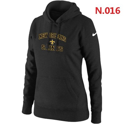 Women's New Orleans Saints Heart & Soul Pullover Hoodie Black cheap jerseys for sale - CheapJerseys.Shop