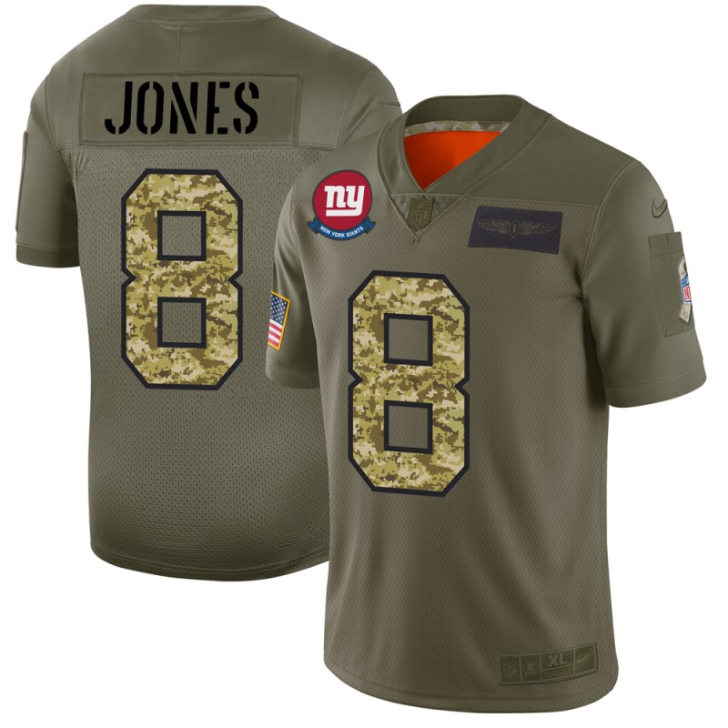 New York Giants #8 Daniel Jones Men's 2019 Olive Camo Salute To Service Limited Jersey cheap jerseys for sale - CheapJerseys.Shop